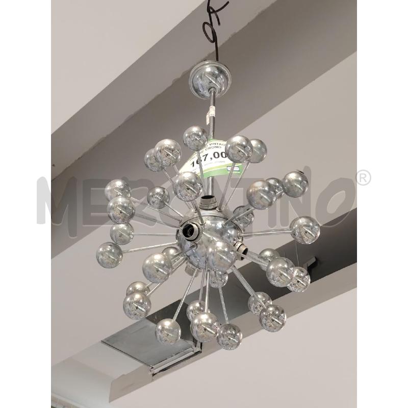 LAMPADARIO VINTAGE PALLINE CROMO | Mercatino dell'Usato Roma eur 1