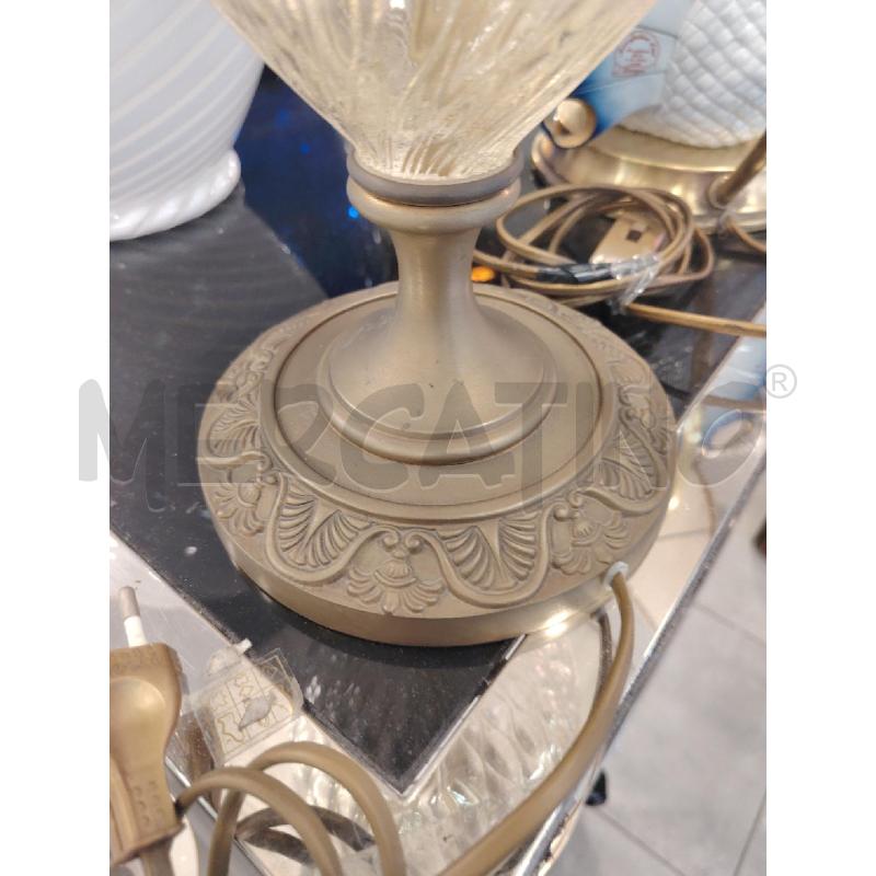 LAMPADA BASE CRISTALLO E OTTONE  | Mercatino dell'Usato Roma eur 3