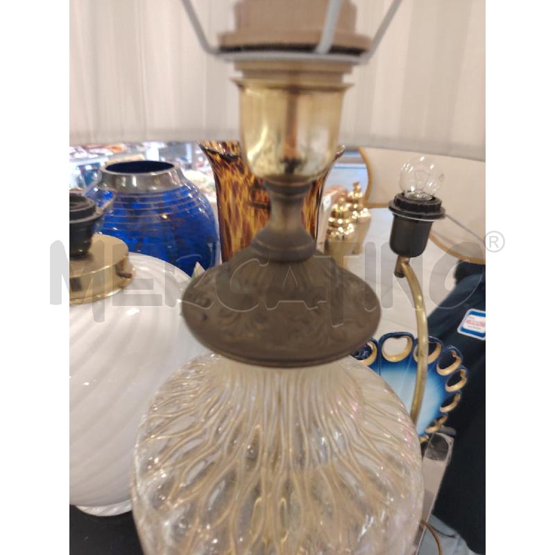 LAMPADA BASE CRISTALLO E OTTONE  | Mercatino dell'Usato Roma eur 4