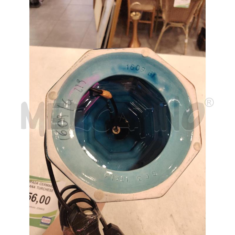 LAMPADA CERMAICA ITALIANA TURCHESE  | Mercatino dell'Usato Roma eur 4