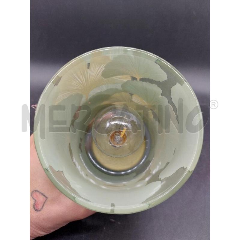 LAMPADA DA TAVOLO VETRO FOGLIE  | Mercatino dell'Usato Roma eur 2
