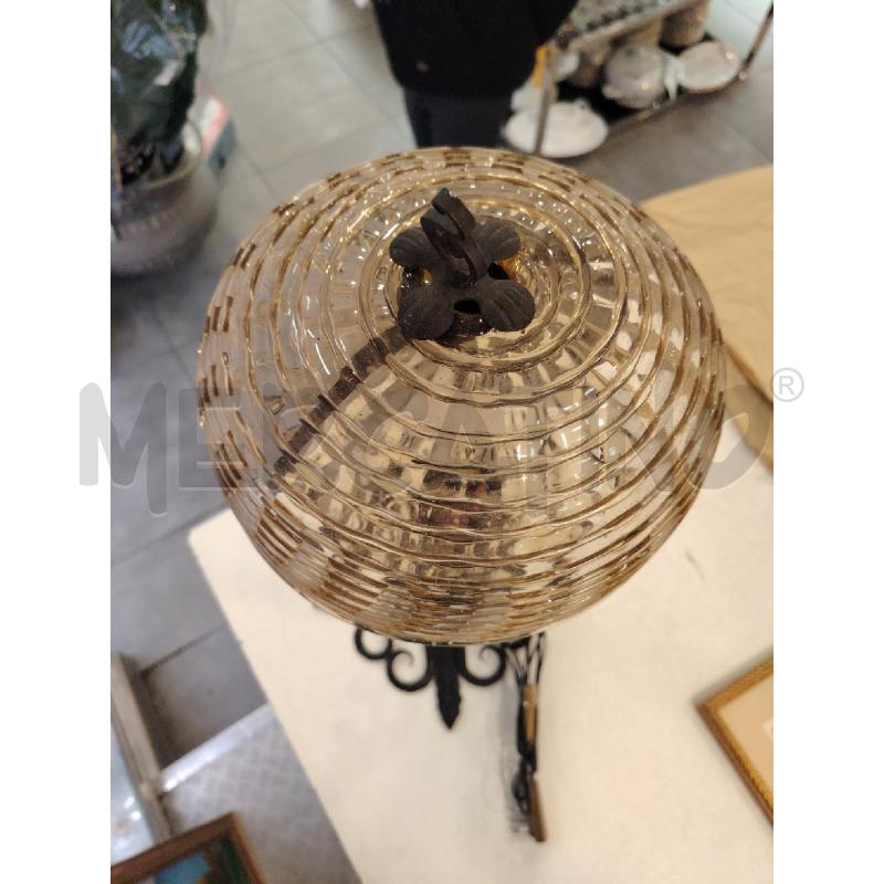 LAMPADA FERRO BATTUTO CAPP/VETRO  | Mercatino dell'Usato Roma eur 2