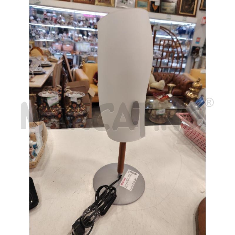 LAMPADA LEGNO VETRO BIANCO | Mercatino dell'Usato Roma eur 1