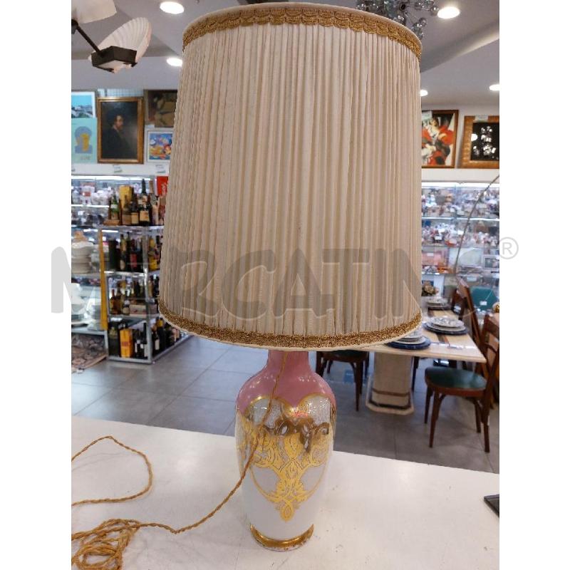LAMPADA VECCHIA PARIGI DEC FLOREALI E ORO ZECCHINO + ACC   | Mercatino dell'Usato Roma eur 4