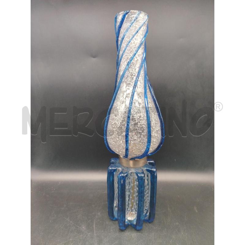 LAMPADA VETRO MURANO INSERTI AZURRI | Mercatino dell'Usato Roma eur 1