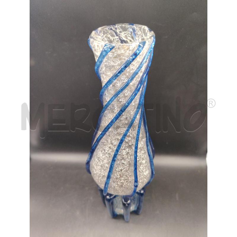 LAMPADA VETRO MURANO INSERTI AZURRI | Mercatino dell'Usato Roma eur 3