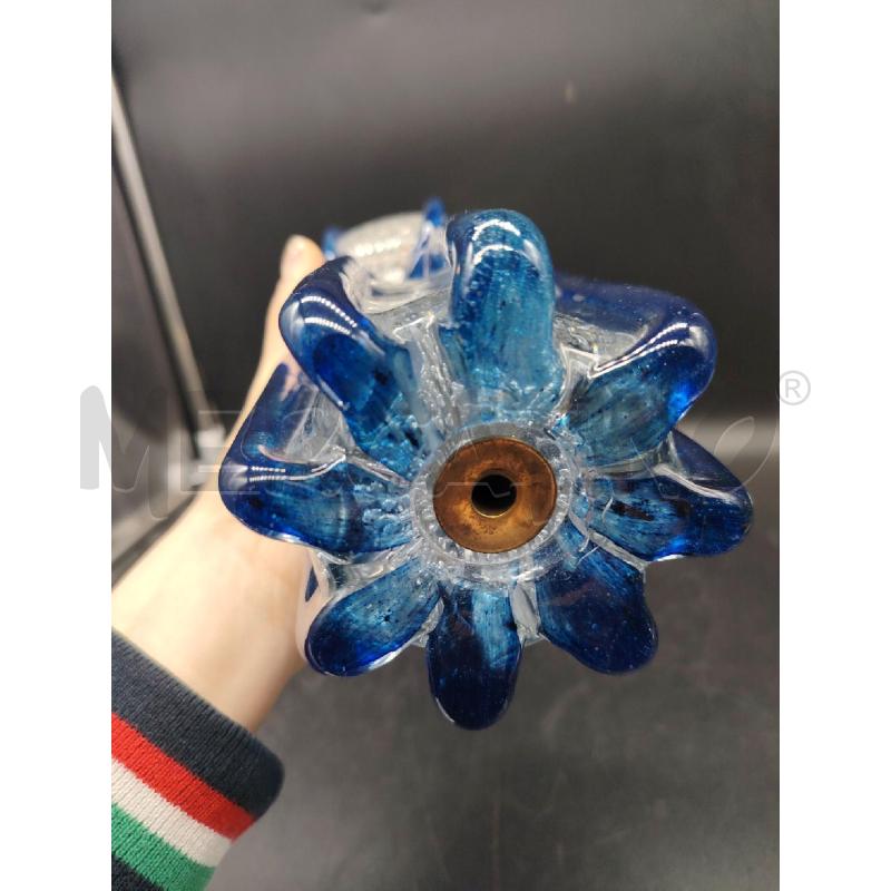 LAMPADA VETRO MURANO INSERTI AZURRI | Mercatino dell'Usato Roma eur 4