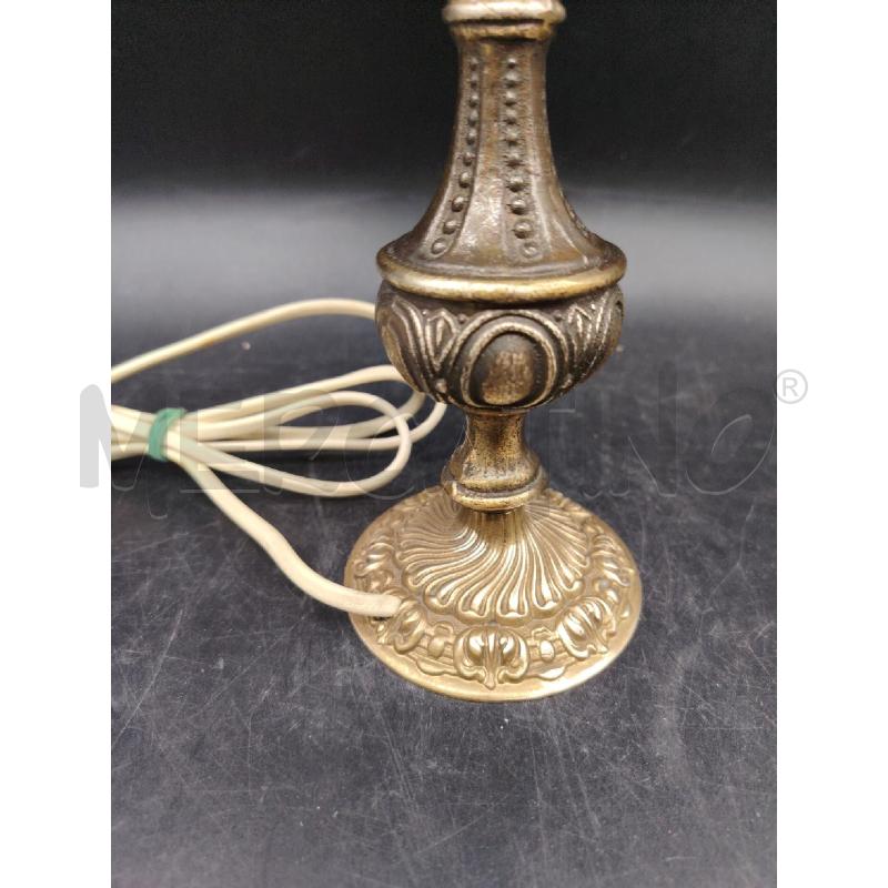 LAMPADA VETRO VERDE BASE ARG  | Mercatino dell'Usato Roma eur 2
