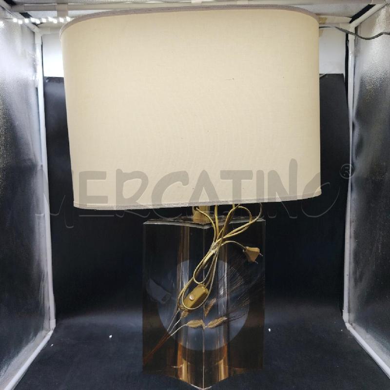 LAMPADA  PLEXI INCLUSIONI PIERRE GIRAUDON  | Mercatino dell'Usato Roma eur 1