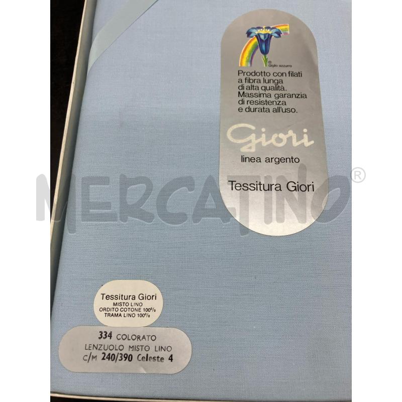 LENZUOLO MATRIMONIALE LINO AZZ | Mercatino dell'Usato Roma eur 2
