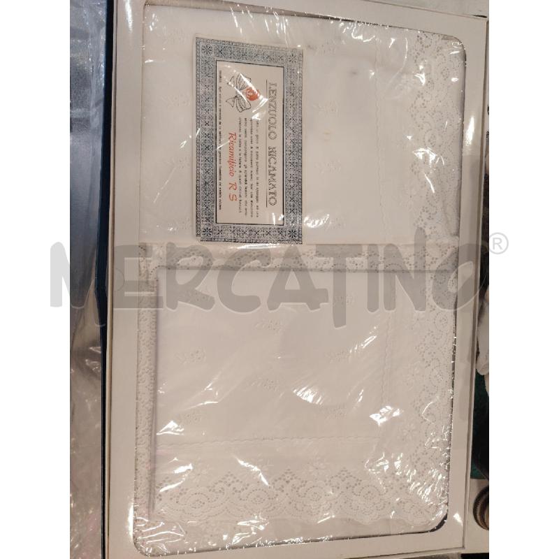 LENZUOLO MATRIMONIALE RICAMATO  | Mercatino dell'Usato Roma eur 1