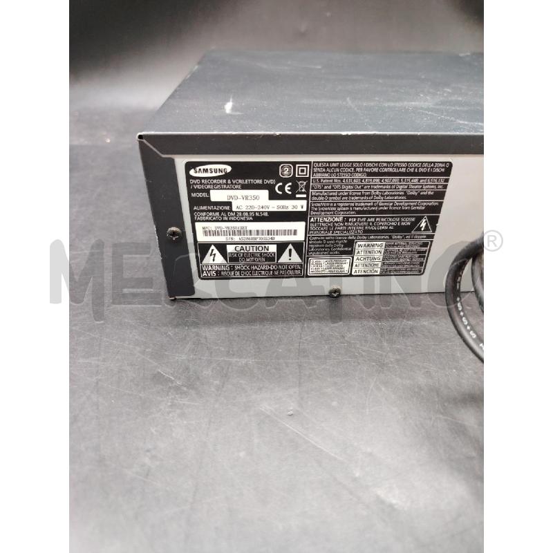 LETTORE VHS DVD SAMSUNG VR-350 + TELECOMANDO | Mercatino dell'Usato Roma eur 5