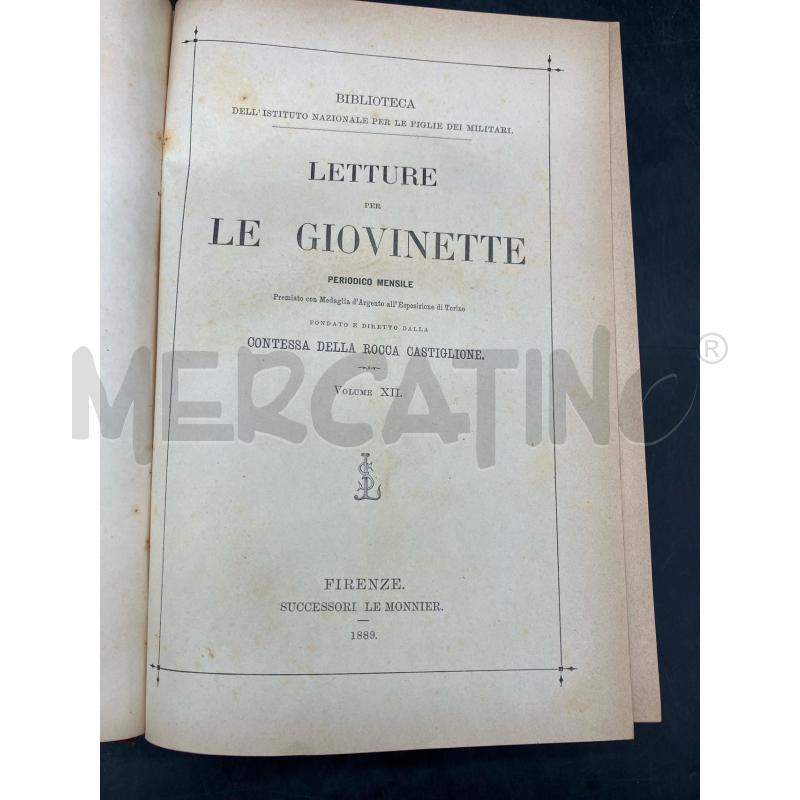 LETTURE PER LE GIOVINETTE 1889 | Mercatino dell'Usato Roma eur 3