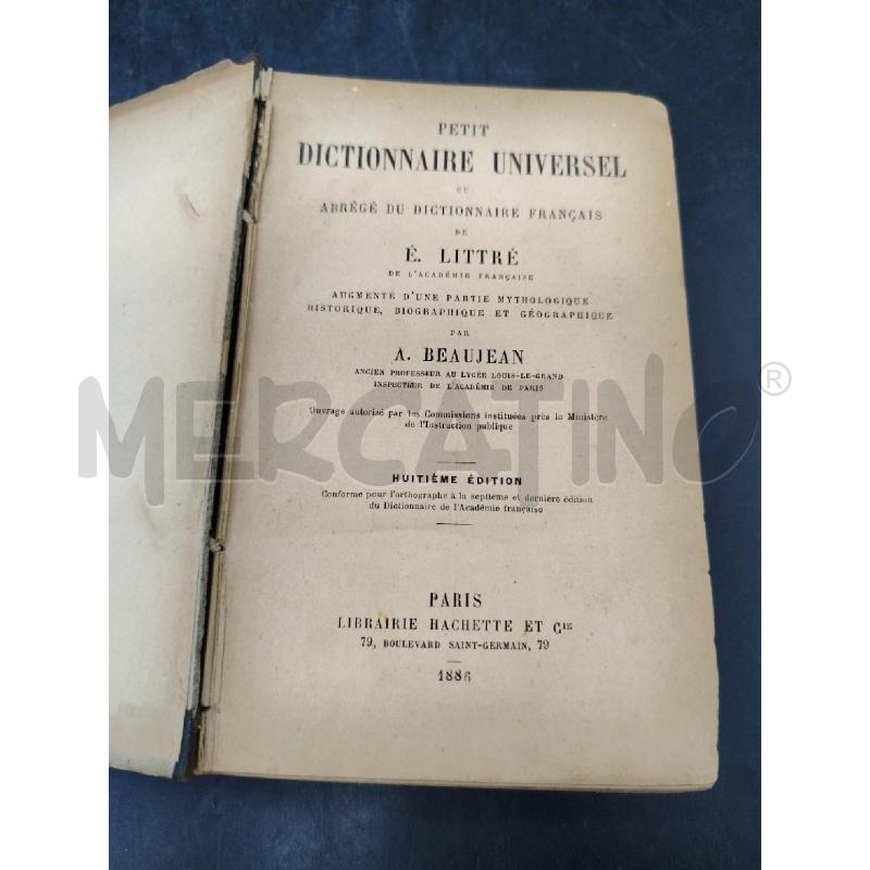 LIBRO PETIT DICTIONNAIRE UNIVERSEL  | Mercatino dell'Usato Roma eur 3