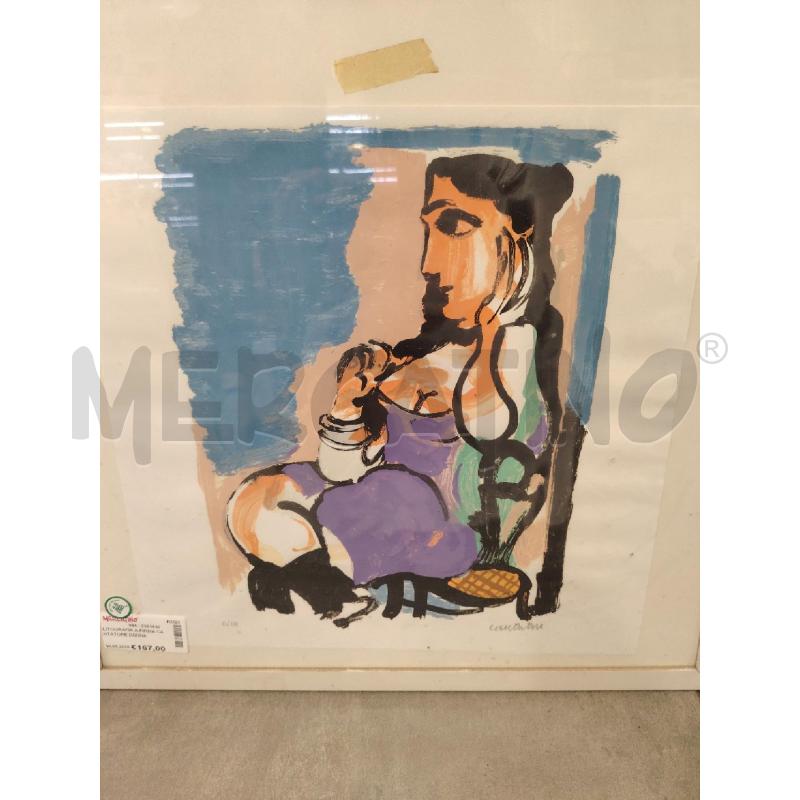 LITOGRAFIA A FIRMA CANTATORE DONNA  | Mercatino dell'Usato Roma eur 2