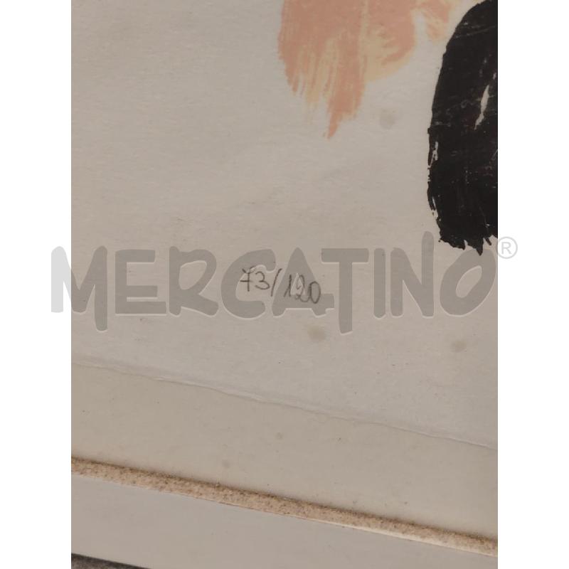 LITOGRAFIA A FIRMA CANTATORE DONNA  | Mercatino dell'Usato Roma eur 4