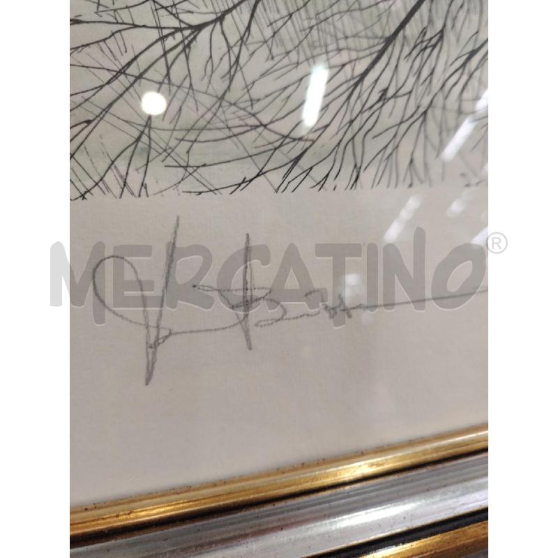 LITOGRAFIA PAESAGGIO INNEVATO  | Mercatino dell'Usato Roma eur 3