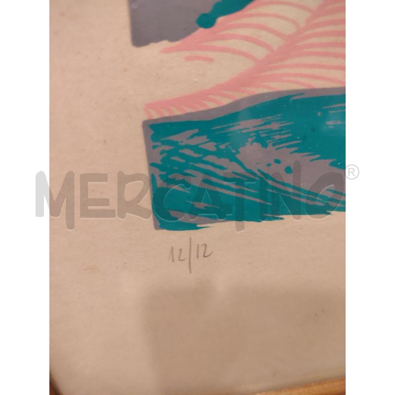 LITOGRAFIA SIGNORA CON ROSA  | Mercatino dell'Usato Roma eur 3