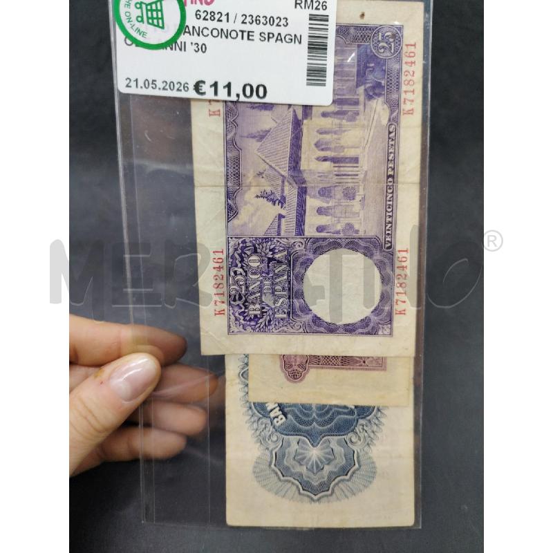LOTTO BANCONOTE SPAGNOLE ANNI '30 | Mercatino dell'Usato Roma eur 2