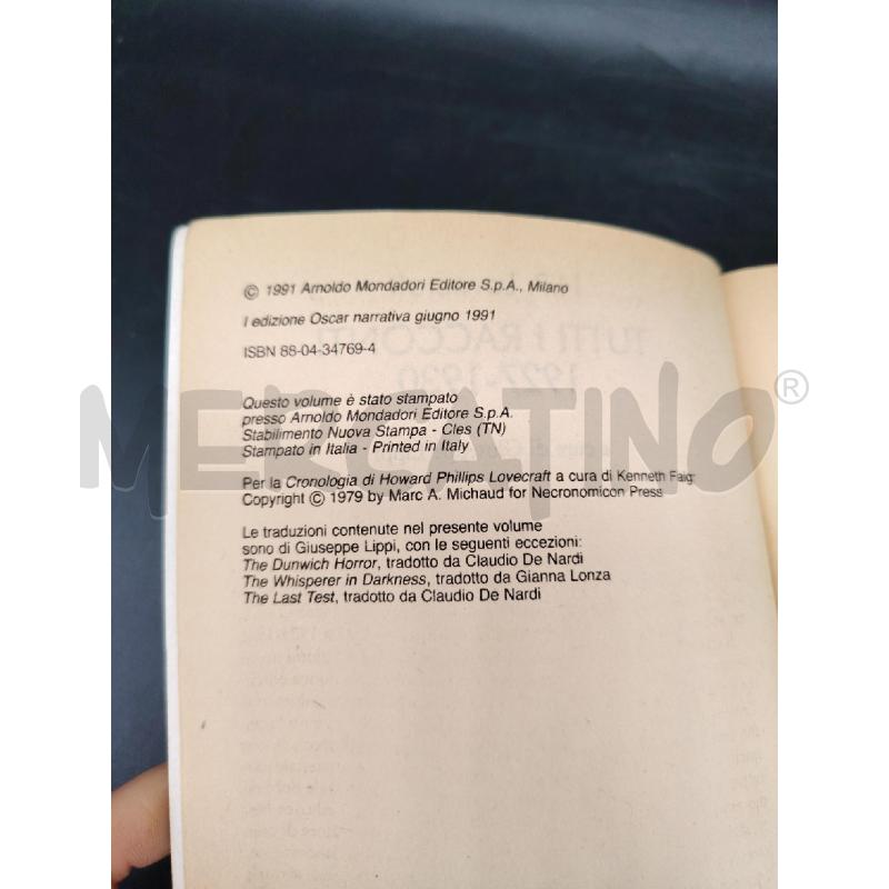 LOVECRAFT TUTTI I RACCONTI 1927-1930 | Mercatino dell'Usato Roma eur 3