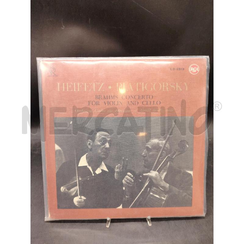 LP HEIFETZ PIATIGORSKY BRAHMS CONCERTO FOR VIOLIN AND CELLO | Mercatino dell'Usato Roma eur 1