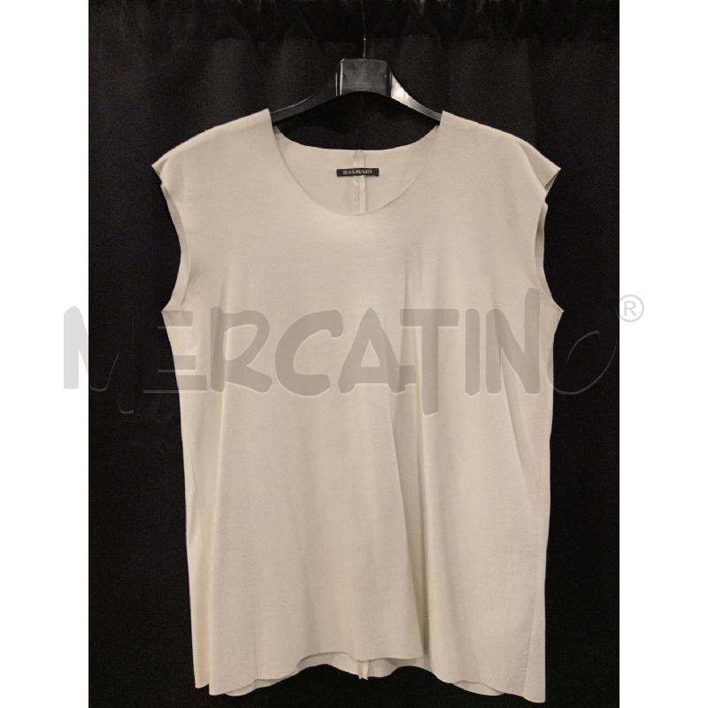 MAGLIA D BALMAIN PELLE AGNELLO PANNA | Mercatino dell'Usato Roma eur 1