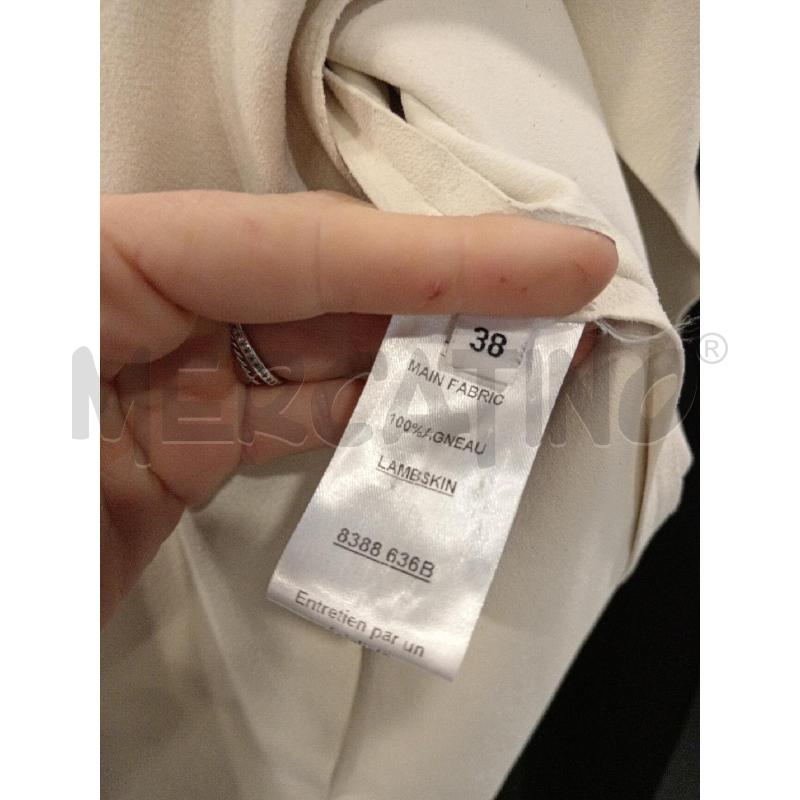 MAGLIA D BALMAIN PELLE AGNELLO PANNA | Mercatino dell'Usato Roma eur 2