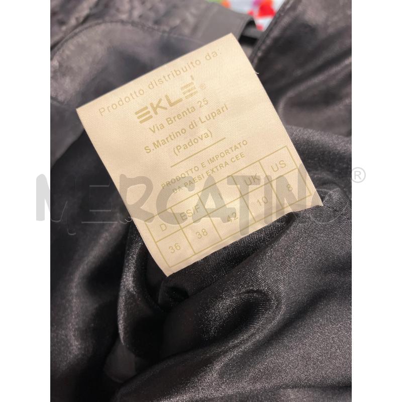MAGLIA D EKLE NERO PELLE QUADRETTI  | Mercatino dell'Usato Roma eur 4