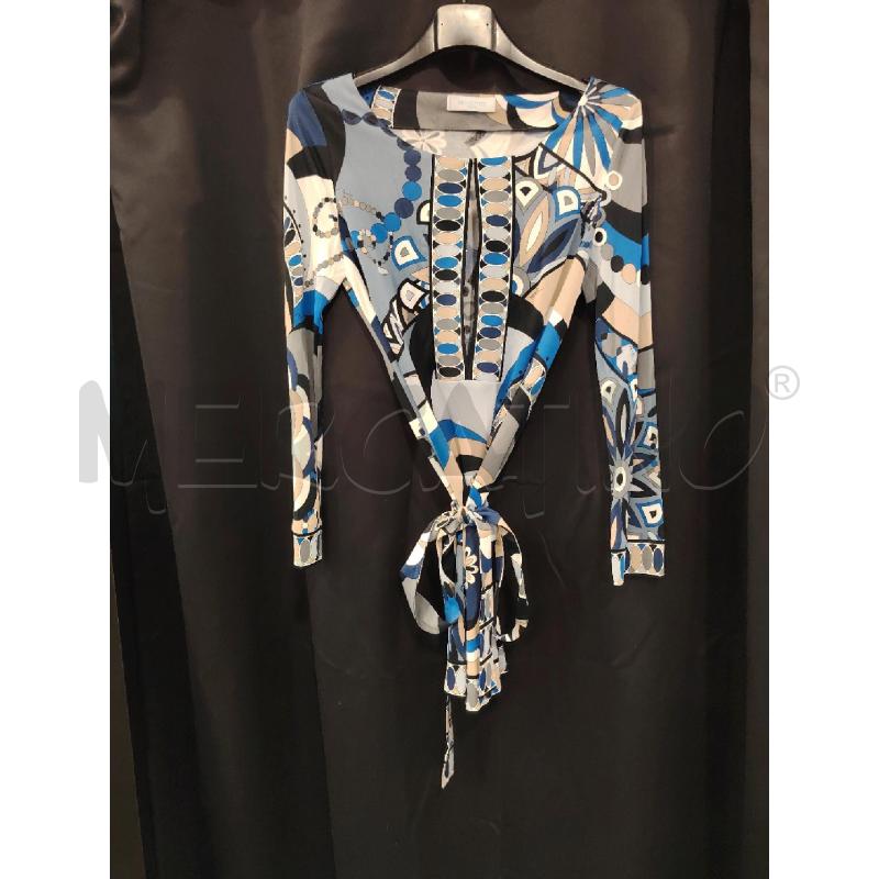MAGLIA D EMILIO PUCCI FANT FIORE BIA BLU + CINTA | Mercatino dell'Usato Roma eur 1
