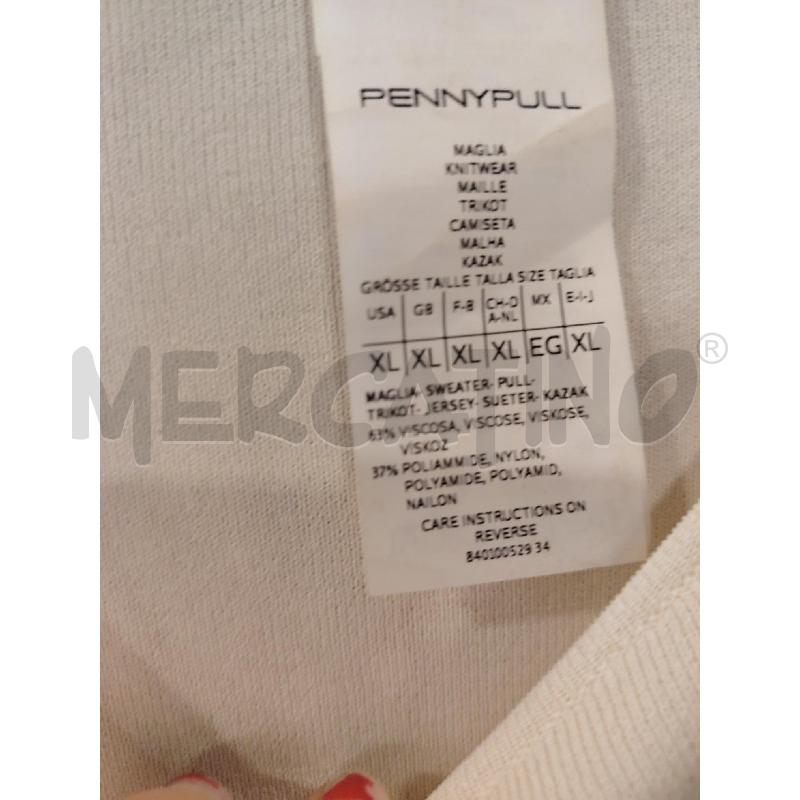 MAGLIA D PENNYBLACK PANNA BLU ARA FRANGE | Mercatino dell'Usato Roma eur 2