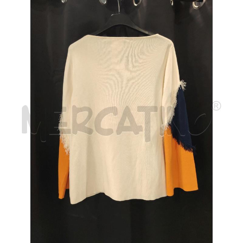 MAGLIA D PENNYBLACK PANNA BLU ARA FRANGE | Mercatino dell'Usato Roma eur 3