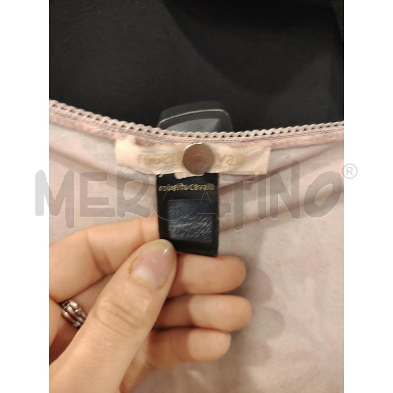 MAGLIA D ROBERTO CAVALLI ROSA FANT VELLUTO | Mercatino dell'Usato Roma eur 2
