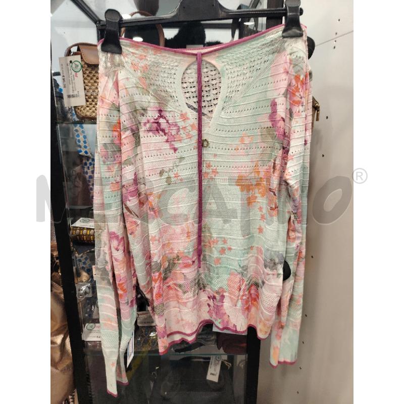 MAGLIA D TWINSET CELESTE FIORI TRAFORATA | Mercatino dell'Usato Roma eur 3