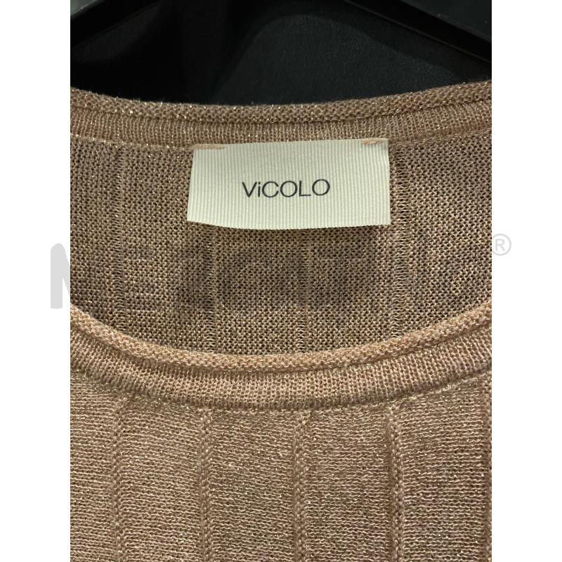 MAGLIA D VICOLO RS LUREX MANICHE LUNGHE COSTINE  | Mercatino dell'Usato Roma eur 2