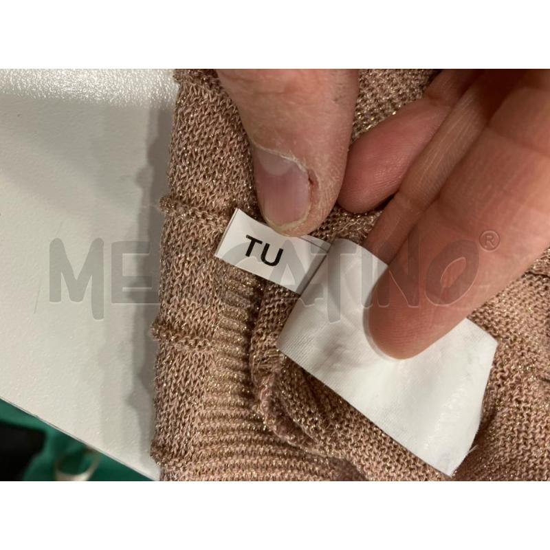 MAGLIA D VICOLO RS LUREX MANICHE LUNGHE COSTINE  | Mercatino dell'Usato Roma eur 4