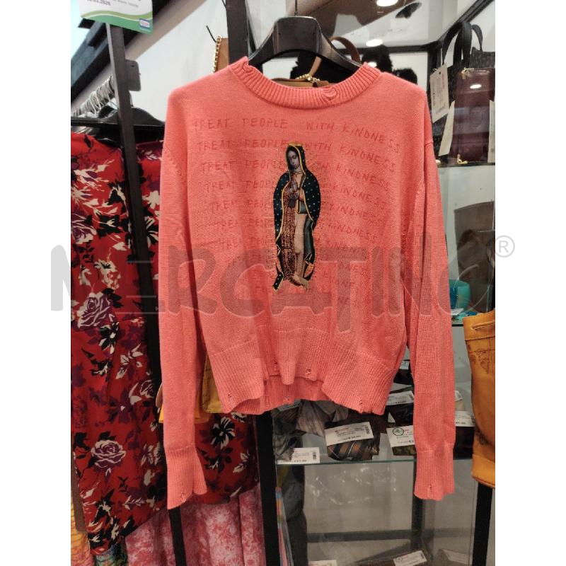 MAGLIONE D DESIGUAL FUCSIA STAMPA MADONNA  | Mercatino dell'Usato Roma eur 1