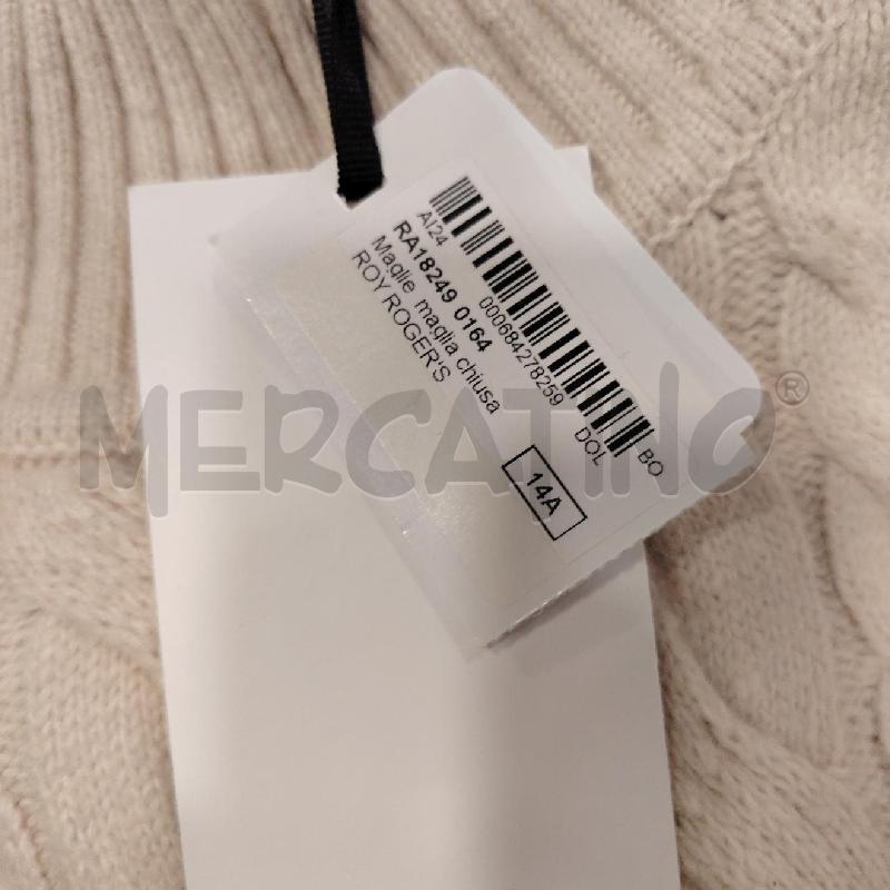 MAGLIONE D ROY ROGERS PANNA COLLO ALTO TRECCE CARTELL | Mercatino dell'Usato Roma eur 5