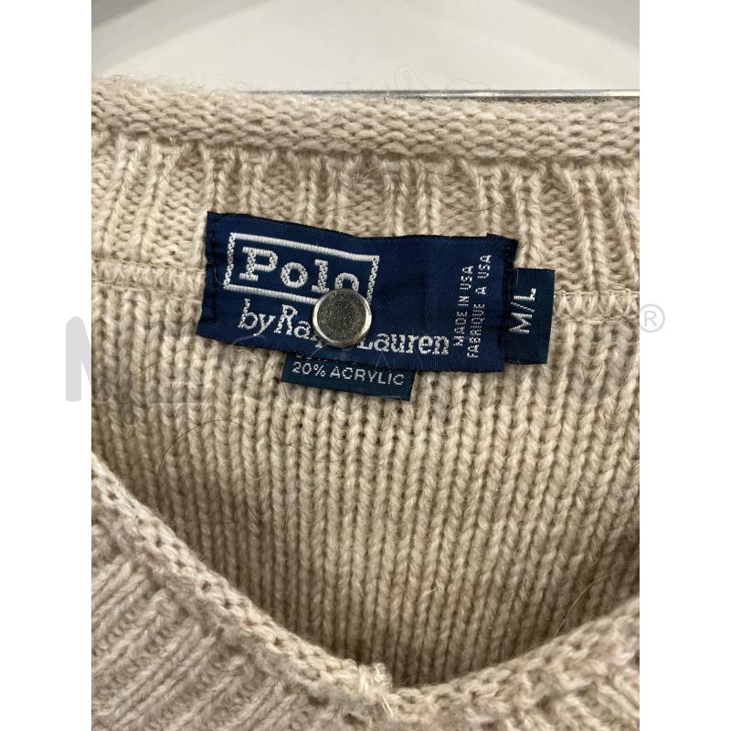 MAGLIONE U RALPH LAUREN LANAN BEI TRECCE SCOLLO V | Mercatino dell'Usato Roma eur 2