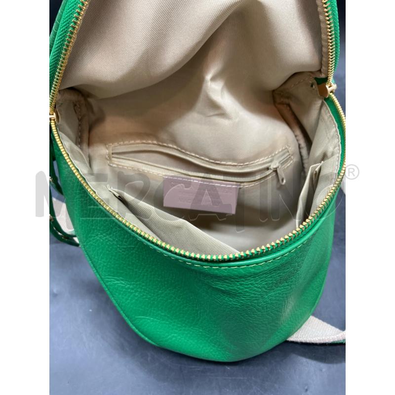 MARSUPIO PELLE VERDE TRACOLLA TESSUTO | Mercatino dell'Usato Roma eur 3