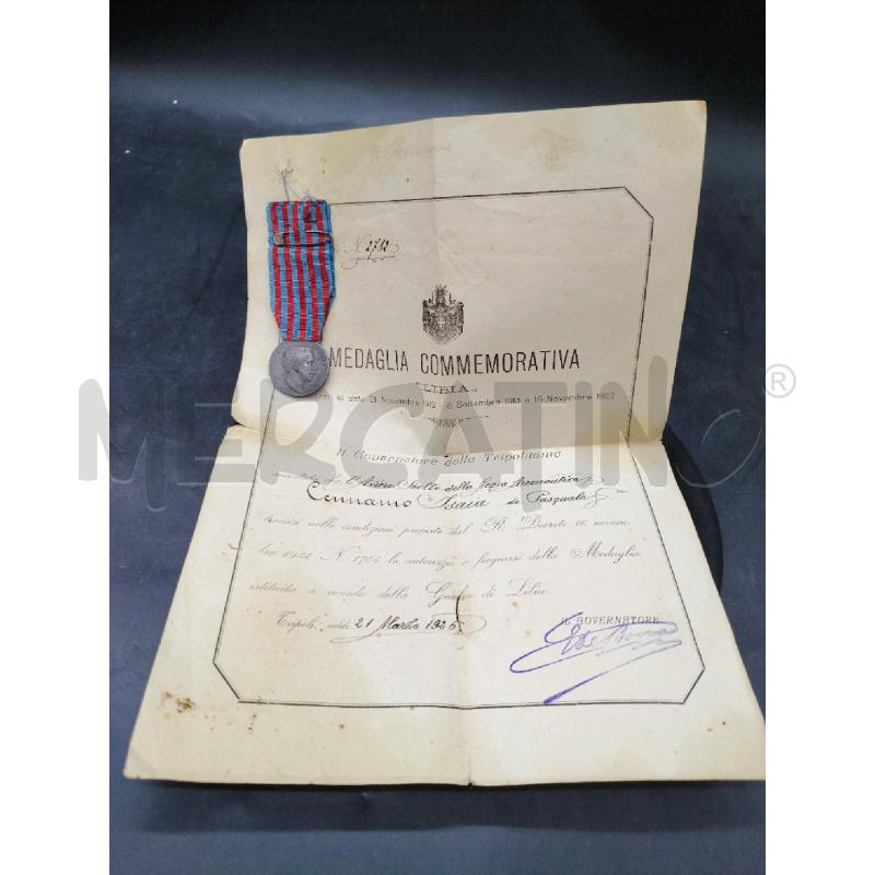 MEDAGLIA COMMEMORATIVA LIBIA | Mercatino dell'Usato Roma eur 1