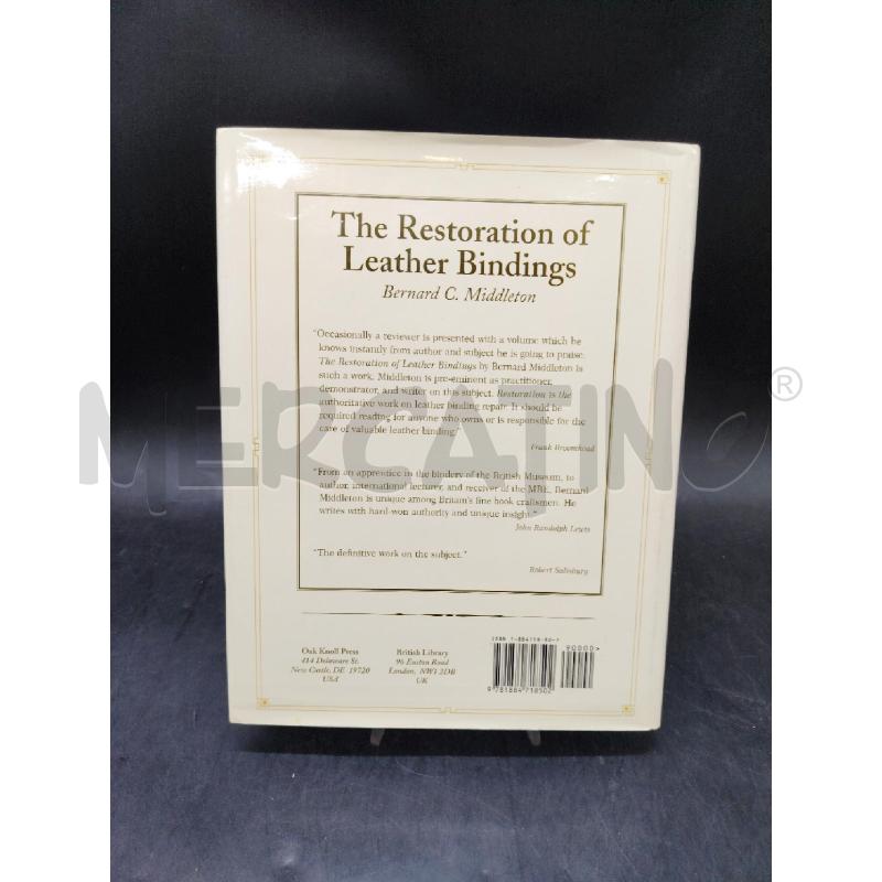 MIDDLETON THE RESTORATION OF LEATHER BINDINGS | Mercatino dell'Usato Roma eur 2