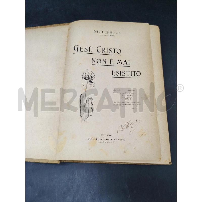 MILESBO GESÙ CRISTO NON È MAI ESISTITO. 1913 | Mercatino dell'Usato Roma eur 4