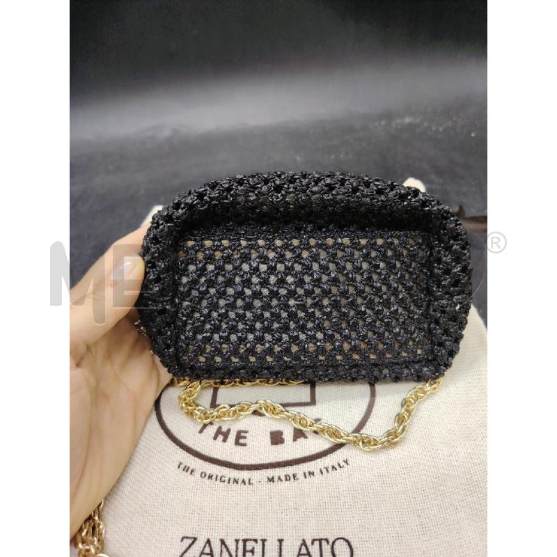 MINI TRACOLLA ZANELLATO RAFIA NERO  | Mercatino dell'Usato Roma eur 3