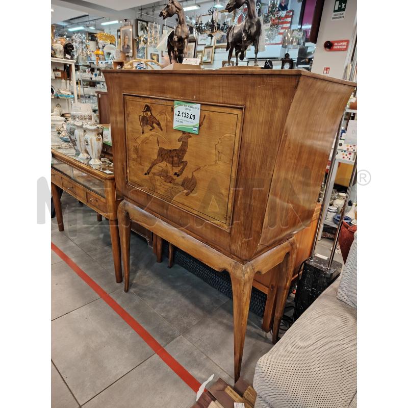 MOBILE BAR INTARSIATO '50 CACCIA  | Mercatino dell'Usato Roma eur 1