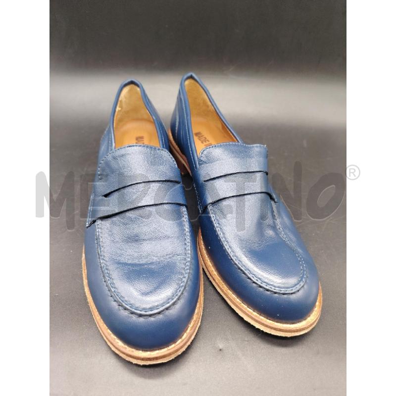 MOCASSINI D BLU PELLE | Mercatino dell'Usato Roma eur 1