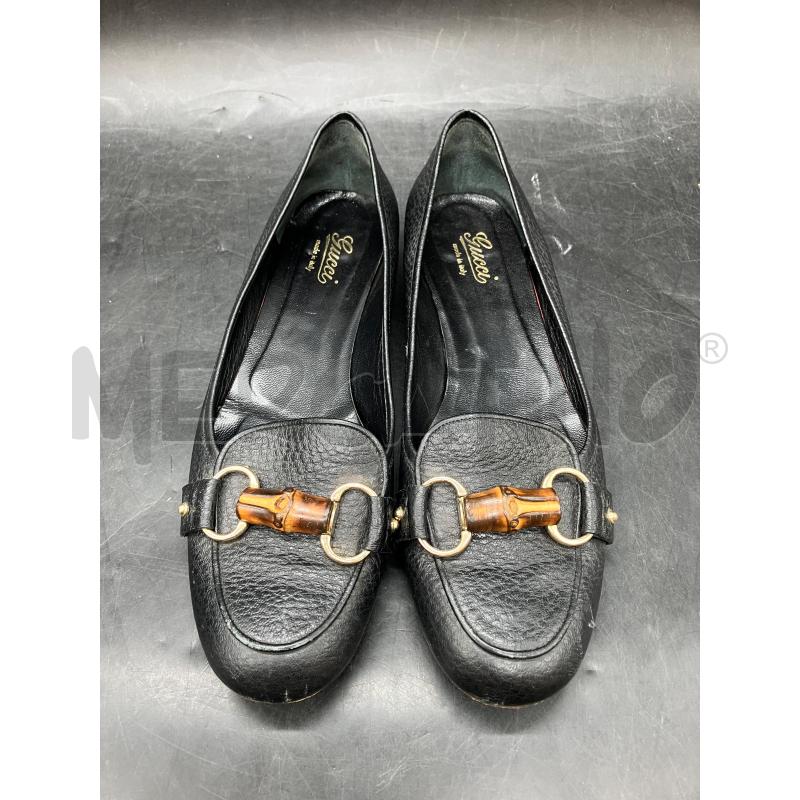 MOCASSINI D GUCCI PELLE NE MORSETTO BAMBOO 136715  | Mercatino dell'Usato Roma eur 2