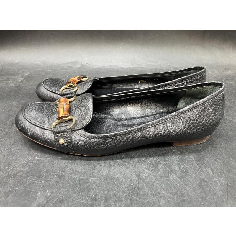 MOCASSINI D GUCCI PELLE NE MORSETTO BAMBOO 136715  | Mercatino dell'Usato Roma eur 3