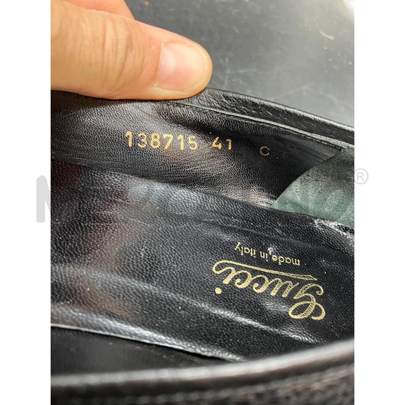 MOCASSINI D GUCCI PELLE NE MORSETTO BAMBOO 136715  | Mercatino dell'Usato Roma eur 5