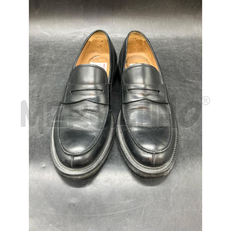 MOCASSINI PELLE U MANUEL PIPERNO NERE  | Mercatino dell'Usato Roma eur 2