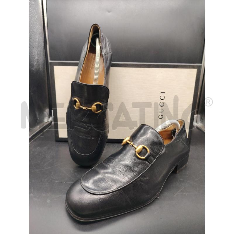 MOCASSINI U GUCCI NERE MORSETTO DOR  | Mercatino dell'Usato Roma eur 1